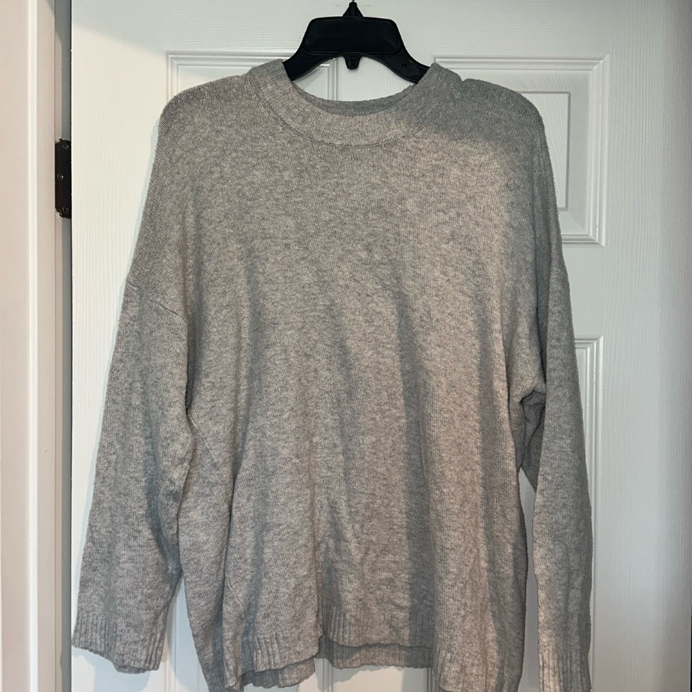 gray sweater